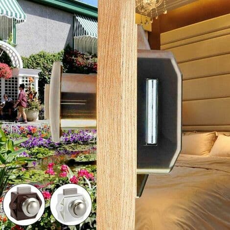 Pcs Keyless Push Button Lock Cabinet Door Lock Button Latch för RV Caravan Cupboard Tjocklek Möbler (Brun)