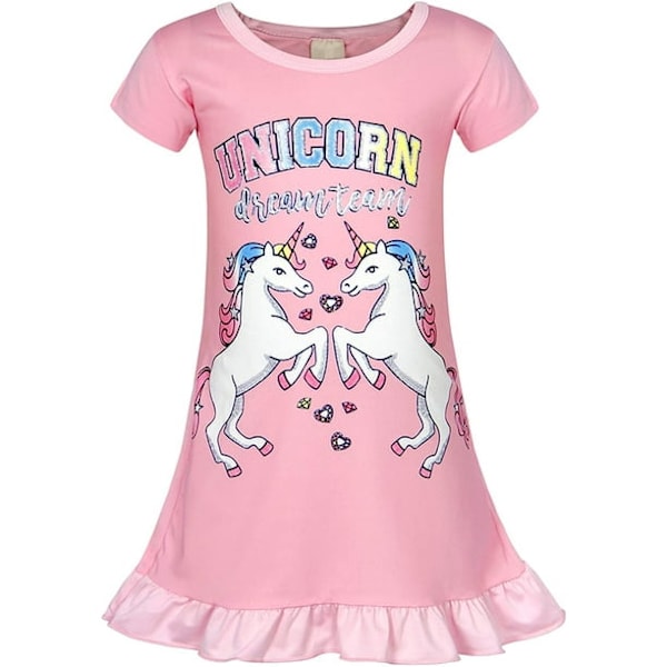 Flickor Nattlinnen Nattkläder Sovtröjor Kortärmade Barn Pyjamas Nattklänning