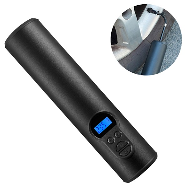 Mini Däckuppblåsare Digital Bärbar Luftkompressor 12V, Trådlös Version 2000mAh Laddningsbart Litiumjonbatteri, Lämplig för bil/Cykel Luftpump,