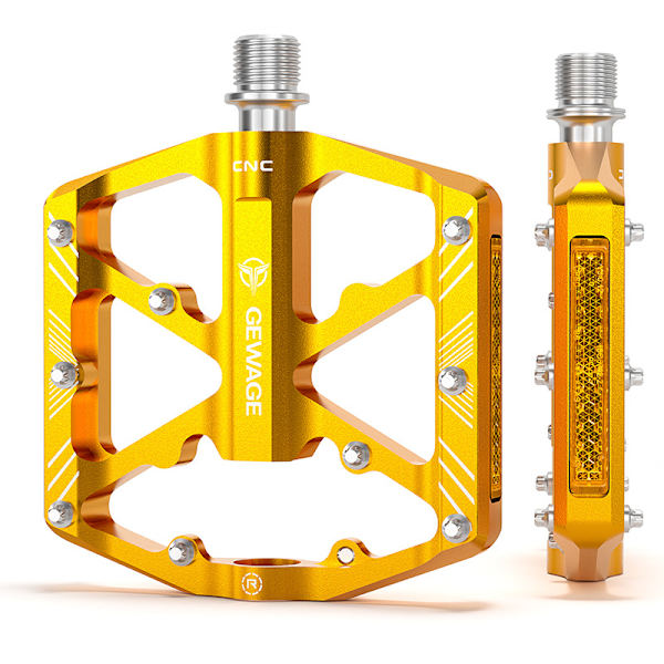 Cykepedaler med reflekterende striber, 3 forseglede lejer, skridsikker CNC-aluminium cykelplatform, 9/16 tommer pedaler til racercykel, MTB,