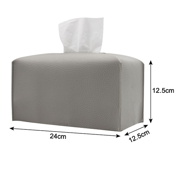 Servietboks Cover, Moderne Dekorativt Læder Rektangulær Servietboks Etui Organizer Holder til Toiletbord, Natborde, Stue, Kontor