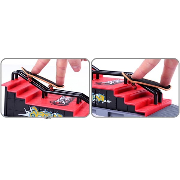 2 Sæt Mini Finger Skateboard og Rampe Tilbehørssæt