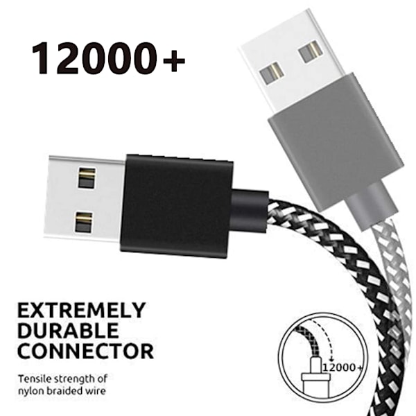 4 st iPhone-laddningskablar 3FT/6FT/10FT Nylonflätad snabb USB-laddnings- och synkroniseringssladd Datakabel iPhone-datakabel kompatibel med iPhone11/ Xs/Max/Xr/X/8