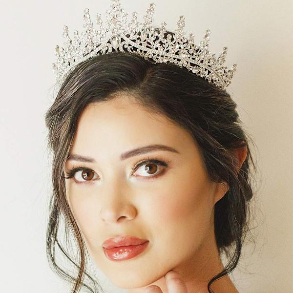 Hovedetui, Luksuriøse Ædelstene Diamanter Legering Tiara Middag Bryllup Styling Tiara Kvinder Brudepiger Brud Pige