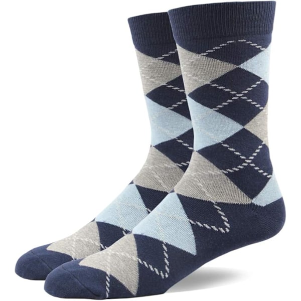 Herrestrømper Store Størrelser 6-pak Argyle Stribet Mørk Farve Klassisk Stil 10 11 12 13 14 15 16