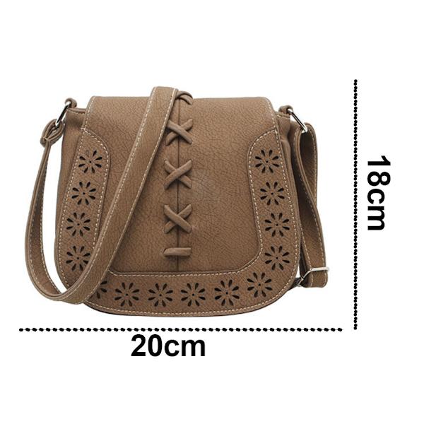 Crossbody-tasker til kvinder med hulmønster og justerbar strop