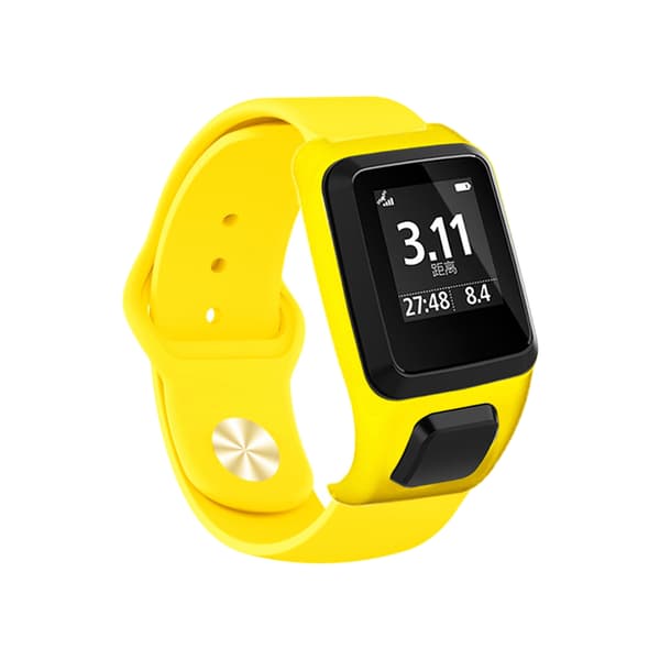 Lämplig för TOMTOM Runner3/2&TOMTOM Adventurer omvänd spänne silikonspänne - gul