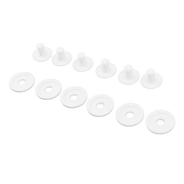 6 stk. bassengrenser hjulskrue med ekstra 6 stk. skiver C55 plast hjulskrue reservedeler for Polaris 180 280