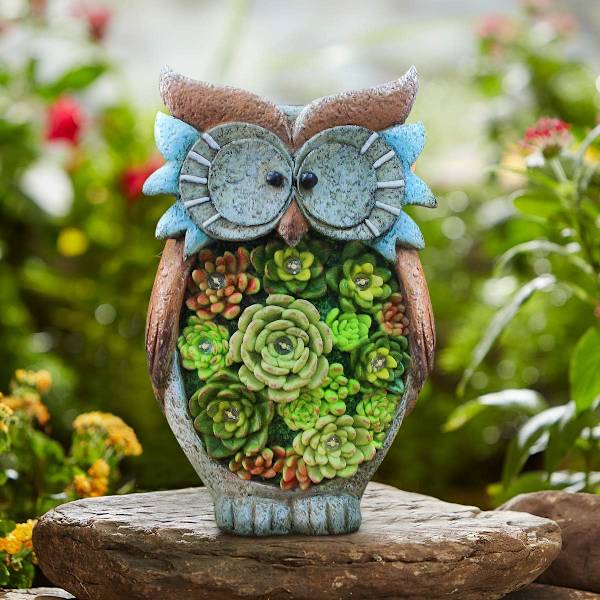 Solcellelampe Snegl Have Dekoration Resin Dyre Statue Solcelledrevet, Lysende Lampe Dyrefigur Udendørs Ornamenter, til Haveindgang Jul Hibou
