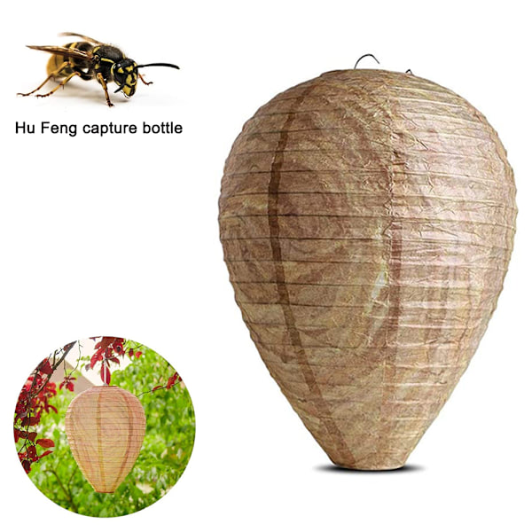 4 st getingbonättsfälla hängande falsk fälla giftfri pappersfälla effektiv avskräckande bi getingar falskt bo för hem och trädgård utomhus