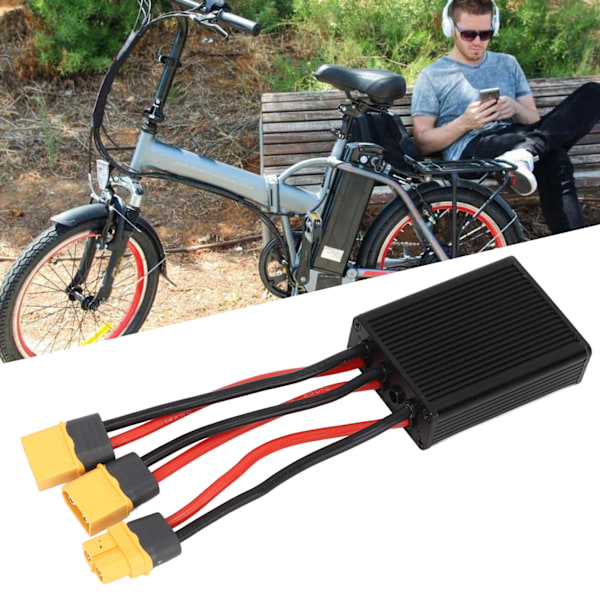Elektrisk Sykkel Dobbel Batteri Utladningskonverter Dobbelt Batteri Parallell Modul Adapter 20V‑72V 30A