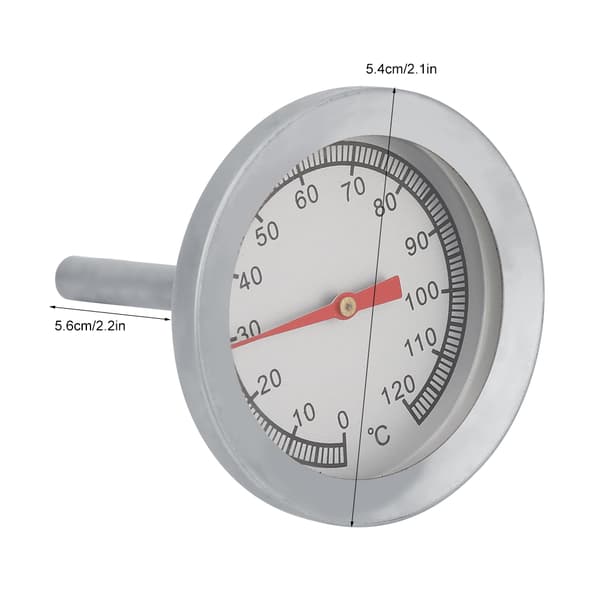 1 stk BBQ Pizza Grill Termometer Temperaturmåler 120℃ for Grillmatlaging
