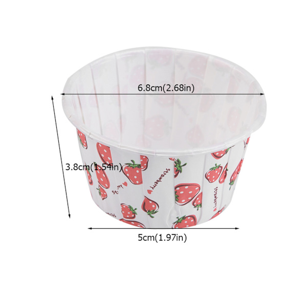 100 KPL Mini Cupcake Vuoka Paperi Pyöreä Kakku Leivontakupit Muffinssivuoat Kotijuhlat Häät