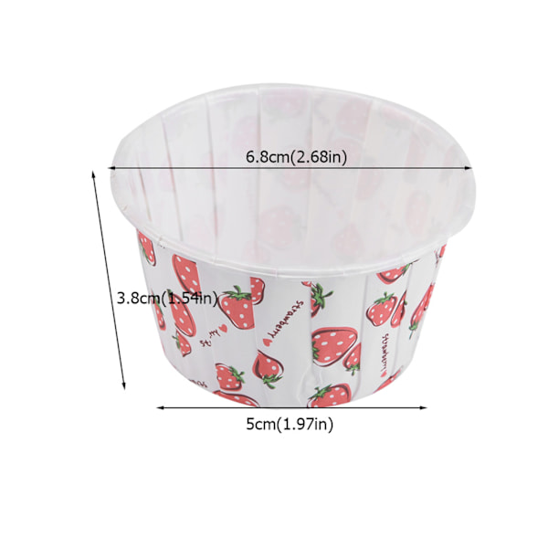 100 STK Mini Cupcake Forme Papir Runde Kagebageforme Muffin Cases Hjemmefest Bryllup