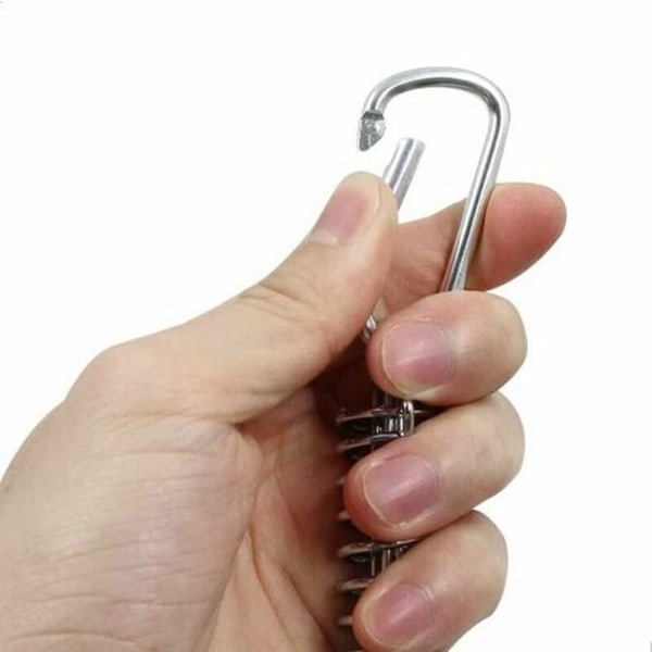 Loop Fjærspennings Blindfeste - Solseilfester Rustfritt Stål Tilbehør med 4 Spiralformede Fjærer 8 Karabinkroker for Telt Markiser Camping, 4 Stk