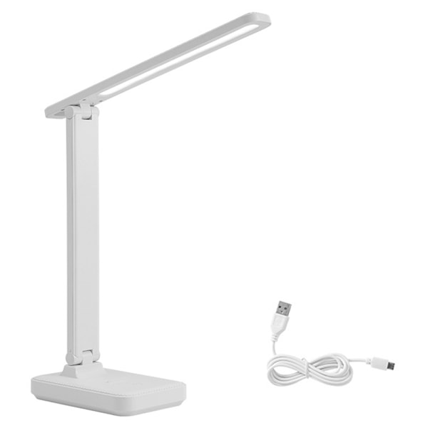 LED Skrivebordslampe Leselampe med USB-ladeport 3 Lysmoduser, Sensitiv Kontroll, Øye-vennlig Kontorlampe