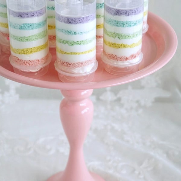 Minimalistisk stabil dekorativ multifunktionell kakställshållare för cupcake dessert frukt, rosa