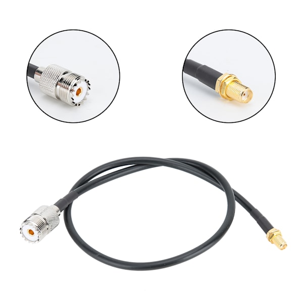 SMA Hunn til UHF Hunn Svart Jumper Ledning Adapter for UHF Base- og Mobilantenner