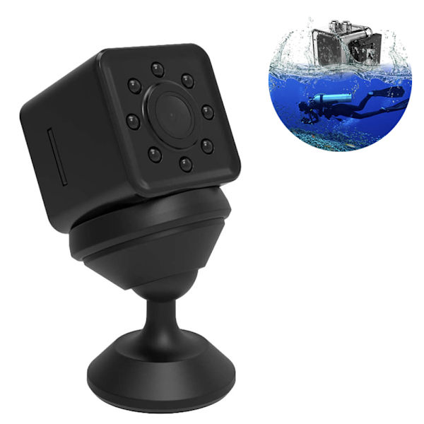 SQ13 Ultra-Mini DV Pocket WiFi 1080P Digital Video Recorder Kamera Camcorder med 30m Vattentätt Fodral, Stöd IR Nattvision Sportkamera