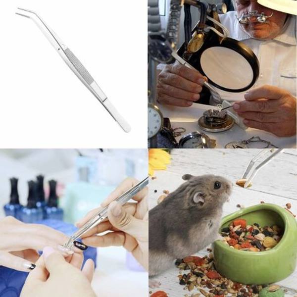 Professionella pincetter i rostfritt stål, pincetter, pincetter, spetsiga pincetter för ansiktshår, fragment och