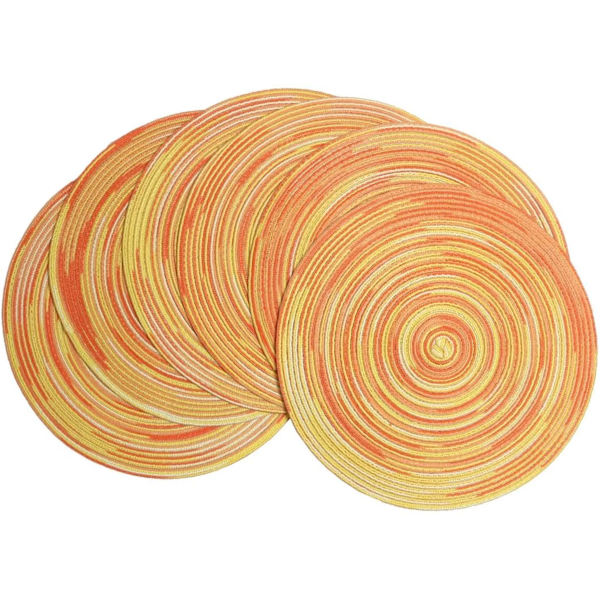 6-delt farverig orange