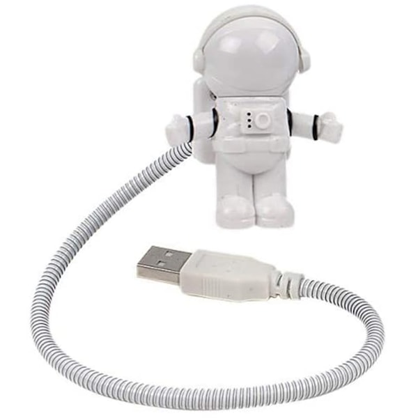 Spaceman Lampe Fleksibel Mini USB LED Lampe Lys til Laptop Notebook Lys Hvid Nat Husholdningslys Justerbar Natlampe