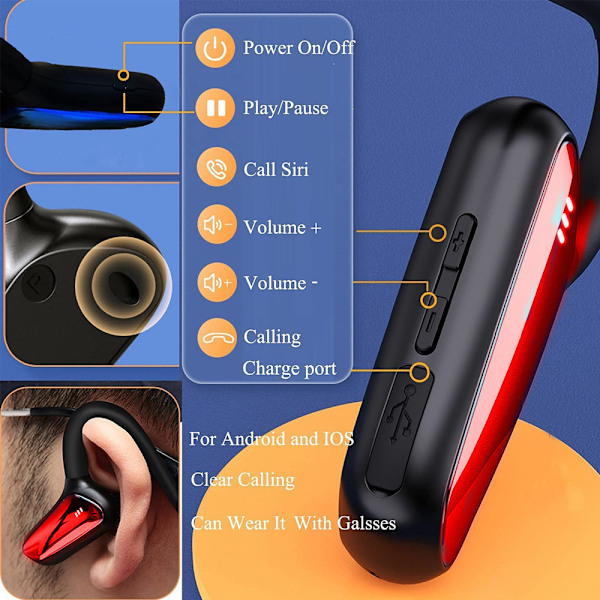 Kannettavat urheiluvedenpitävät langattomat in-ear-kuulokkeet, Bluetooth-nappikuulokkeet Langattomat Bluetooth-kuulokkeet Juoksuun Kävelyyn Kuntosalille