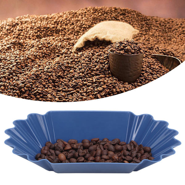 Kaffebönor Provbricka Displayfat Tallrik Behållare Hem Kök Tillbehör, Mörkblå