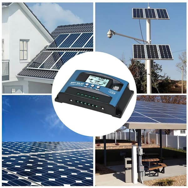 60A 12V-24V MPPT Solcellsladdare Controller Panel Regler Daul USB Digital LCD