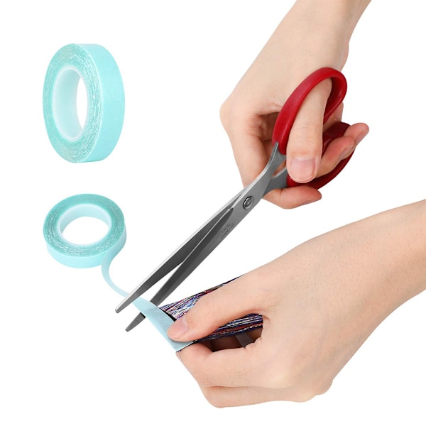 Dobbeltsidet Klæbende Tape Lace Front Støtte Tape 1cm×3 Yards Vandtæt Tape til Parykker, Toupeer, Hårdele, Hår Extensions