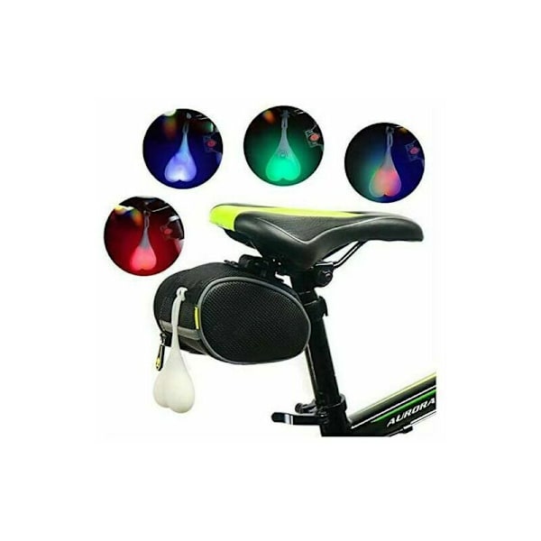 Cykelkugle baglygter, cykelhjerte advarselslys, LED æg lampe essentiel til natten, vandtæt Grøn-