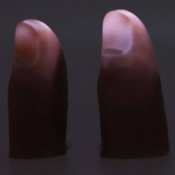 5 Par Fingerljus med Tumme för Vuxna Batteridrivna LED-Ljus Enkel Användning Falska Fingerljus för Halloween Vit