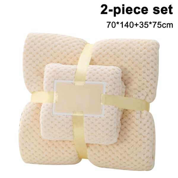Tykt og blødt koralfleece, fnugfrit håndklæde, badehåndklædesæt, superabsorberende, mikrofiber, tørt håndklæde, gave til hjemmet, hotel, badeværelse og ansigtsvask