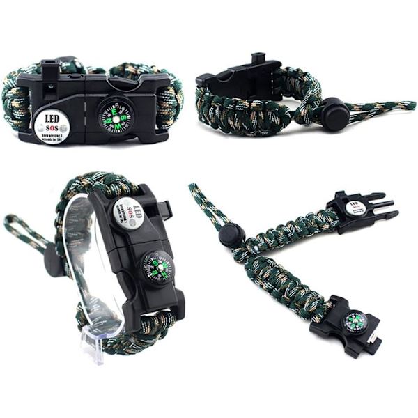 2 stycken - Outdoor Born Armband - Bergskamouflage + Armégrön kamouflage