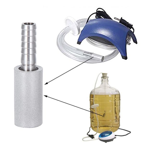 2 stk. 0,5μm diffusjonsstein i rustfritt stål med 1/4 tommers ytre diameter mothake