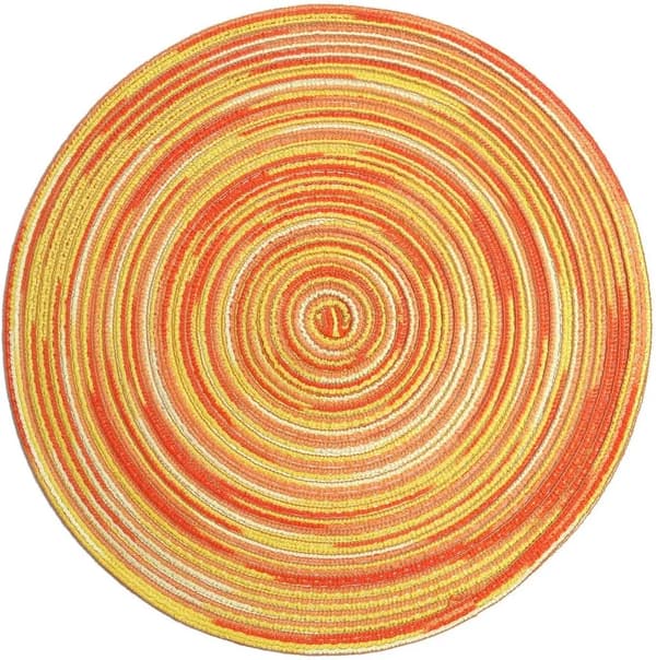 6-delad färgglad orange