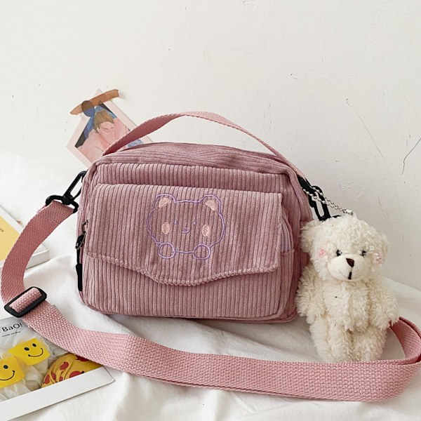 Crossbody Taske Sød Tegnebog Crossbody Taske Corduroy Pung