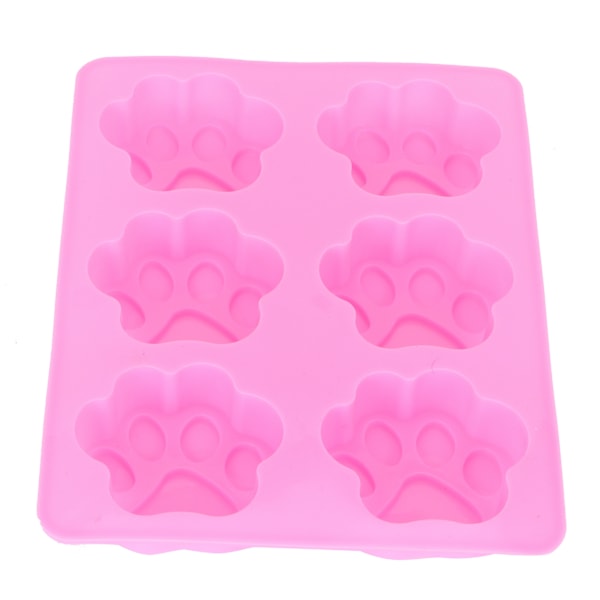 6-rums Pink Katteklo Formet Form Tegneserie DIY Håndlavet Kage Chokolade Brødform til Bagning