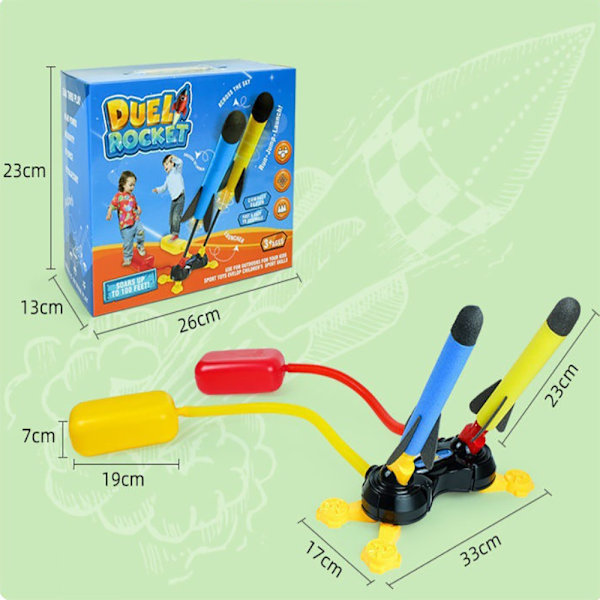 Anginne Rocket Air Pressure, Utomhusleksaker för Barn - Presenter till Pojkar Flickor