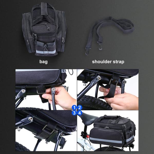 Vattentäta cykelväskor med reflex, med regnskydd
