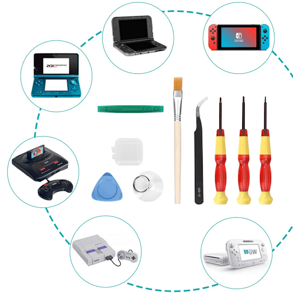 3D Analog Joystick Thumb Sticks Ersättning för Nintendo Switch, Skruvmejsel Set Reparationsverktyg Kit för Nintendo
