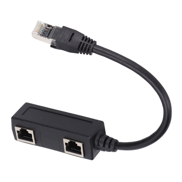 RJ45 Splitter Adapter 1 Han til 2 Hun Port Ethernet-stik til Netværk Hjemmekontor