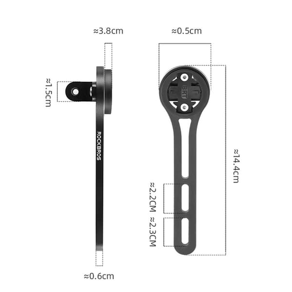 Integrert Sykkelholder for Wahoo Elemnt, Elemnt Bolt, Elemnt Mini, Gopro Kamera