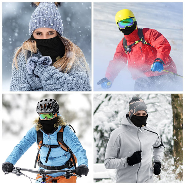 Vinter tubeskjerf, loop-skjerf, rundt skjerf, tykk fleece halsvarmer, foret, myk termisk hals, halsduk, halsvarmer for menn og kvinner,