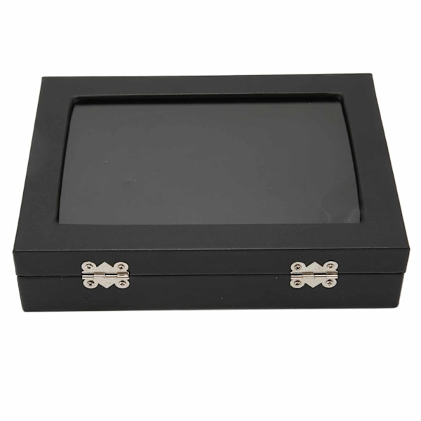 Pin Display Case Ordnad Förvaring Transparent Dammtät Svart Badge Förvaringslåda för Hem Smycken Butik S