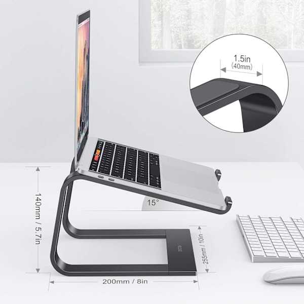 Laptop Stand, Laptop Stand i Aluminiumlegering til MacBook Pro/Air, PC, Laptop Stand og Alle Computere, Holder