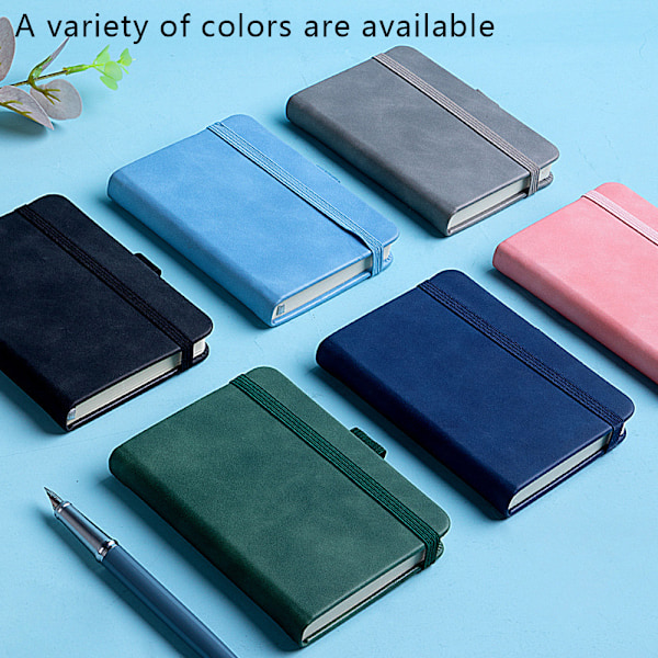 2-pak Lined Journal Notebook, Hardcover PU Læder Notebook, A7, Lille Lomme Notebook Bulk