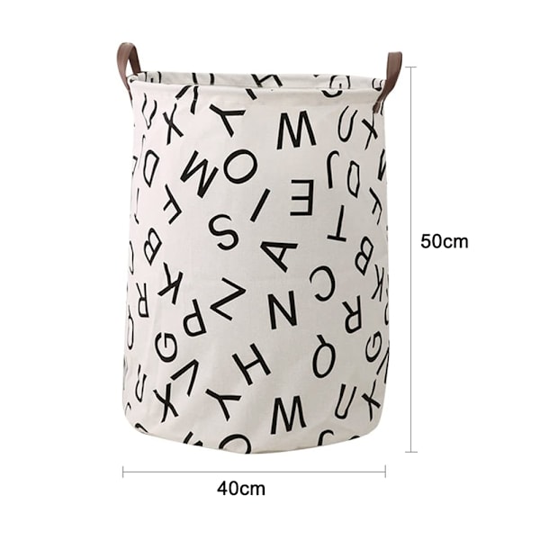 Tvättkorg, hopfällbar tvättkorg, stor leksakskorg, 62L, hopfällbar korg, bomull för kläder, leksaker, vardagsrum, tvätt, tallmönster, 50 x 40