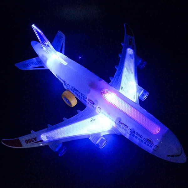 Plast Airbus Modell Fly Elektrisk Blinkende Lys