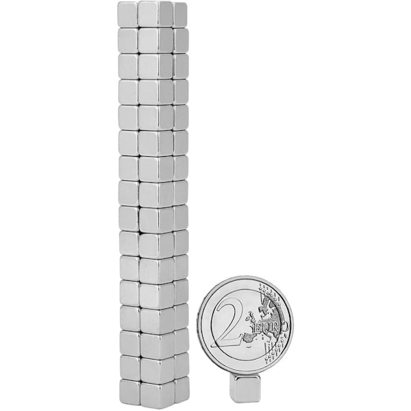 Neodymium Super Magnets Cube 5 x 5 x 5 mm [125 stycken] Mycket starka magneter för magnetiska glasbrädor, magnettavla, whiteboard,